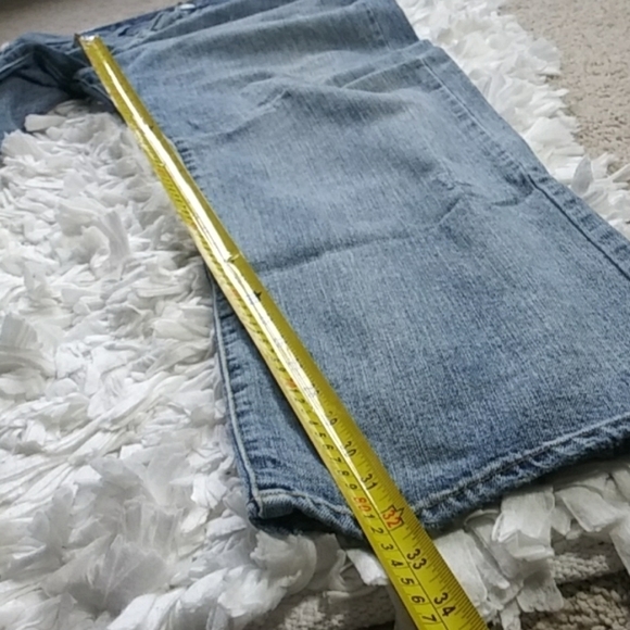 American living distressed jeans light wash‎ embroidered Eagle flag - Picture 7 of 8